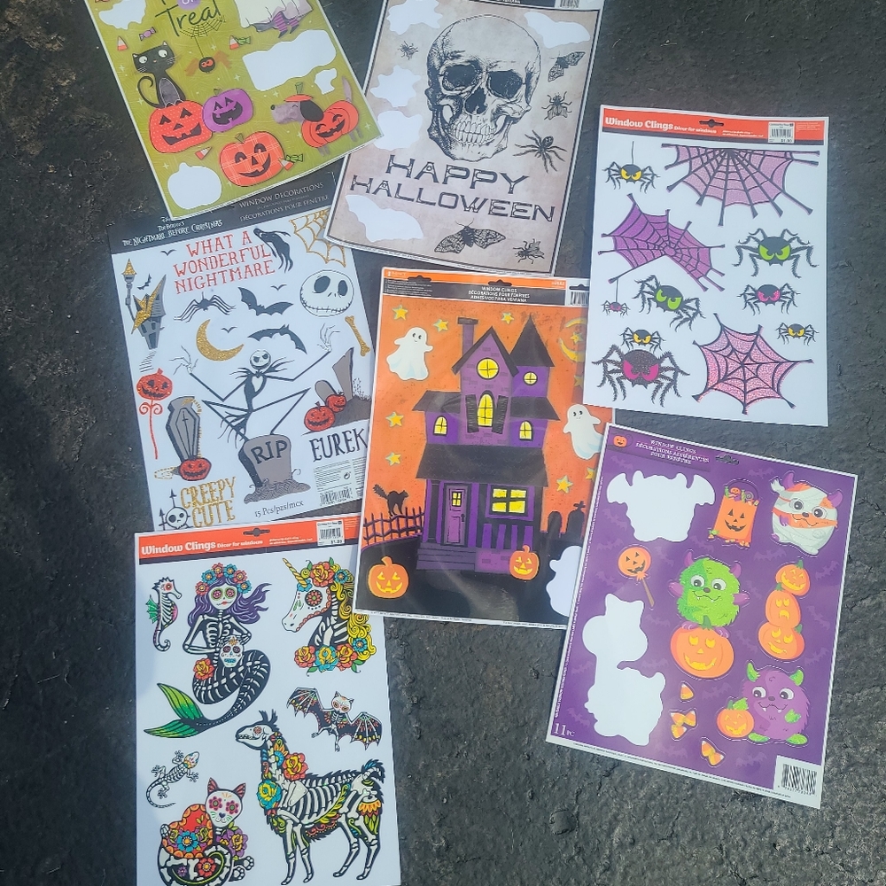 HALLOWEEN WINDOW CLINGS PREVIOUSLY OWNED